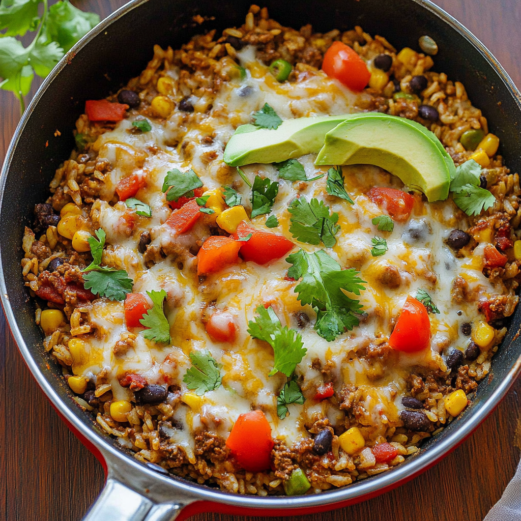 Mexican Beef and Rice Skillet: A Flavorful One-Pan Meal!