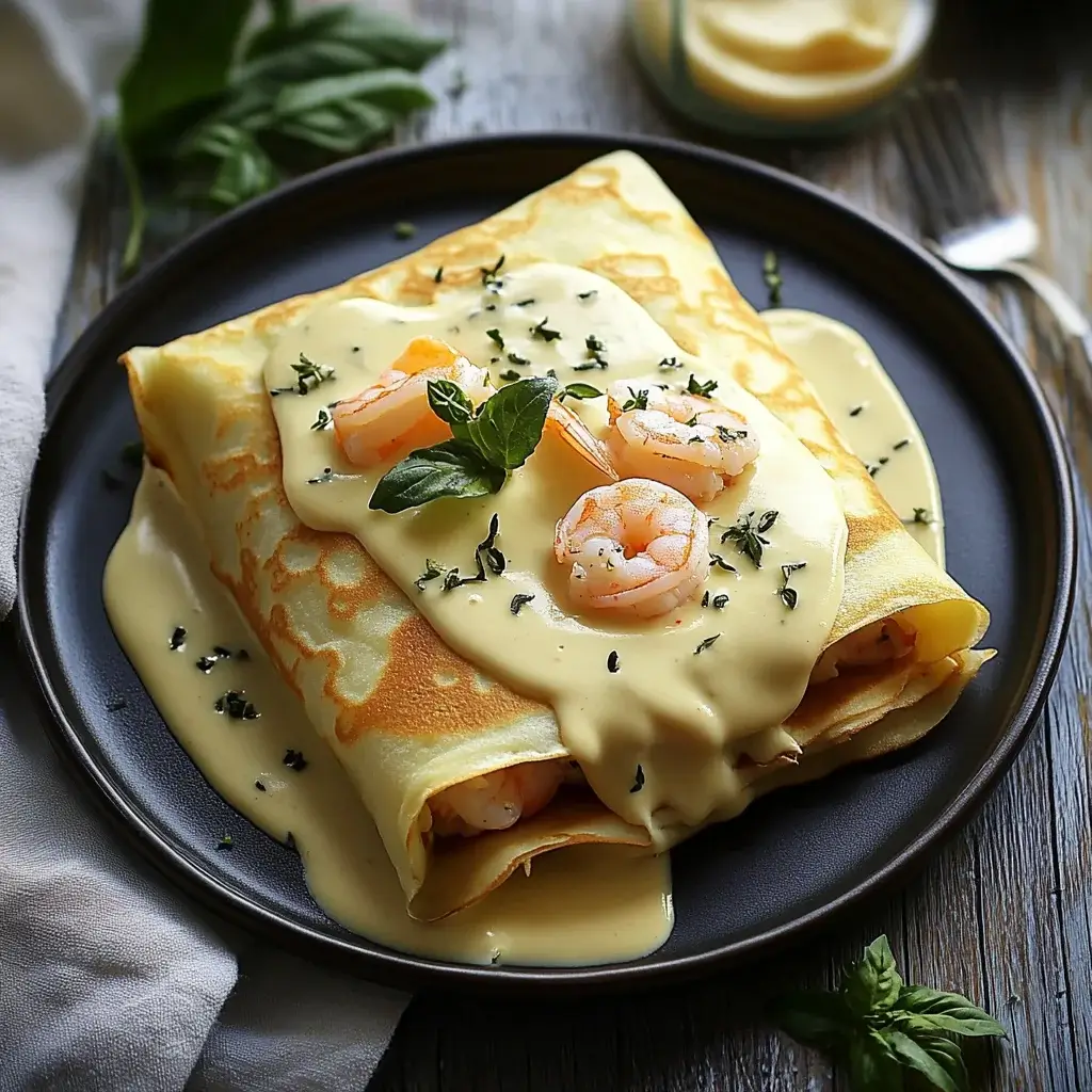 Seafood Crepes with Bechamel Sauce: A Simple Delight!