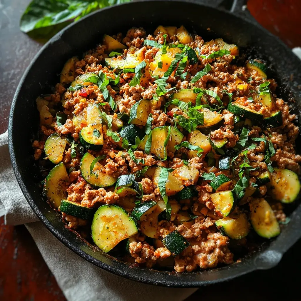 Ground Turkey and Zucchini Skillet: Quick and Healthy Recipe!