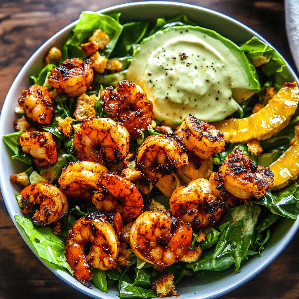 Hot Honey Blackened Shrimp Caesar Salad: A Flavorful Twist!