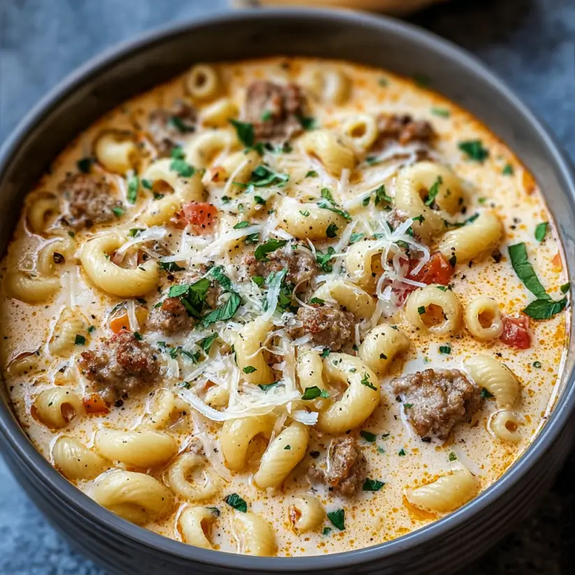 Creamy Parmesan Italian Sausage Ditalini Soup Recipe Awaits!