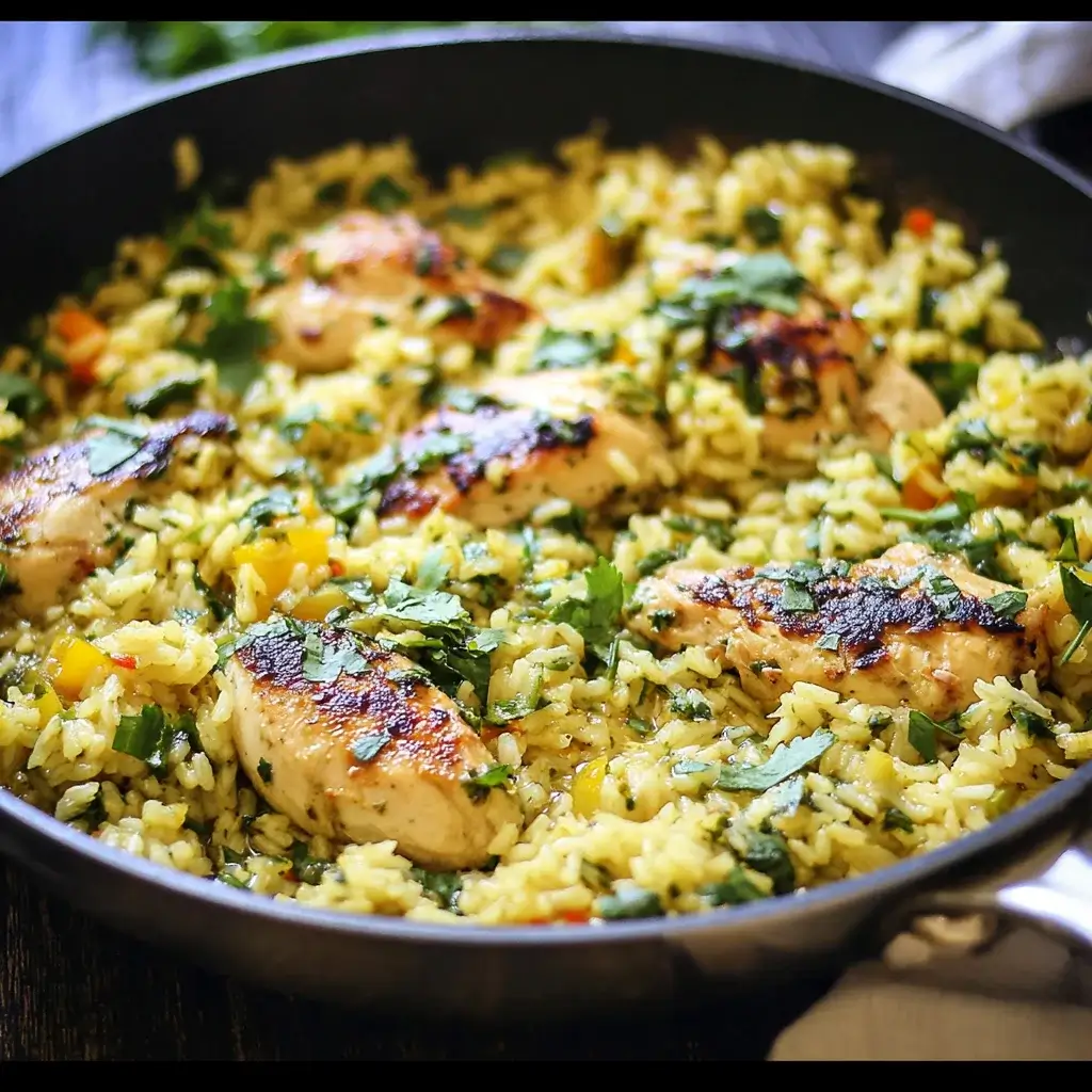 Green Sauce Chicken Rice Skillet: A Flavorful Recipe Delight