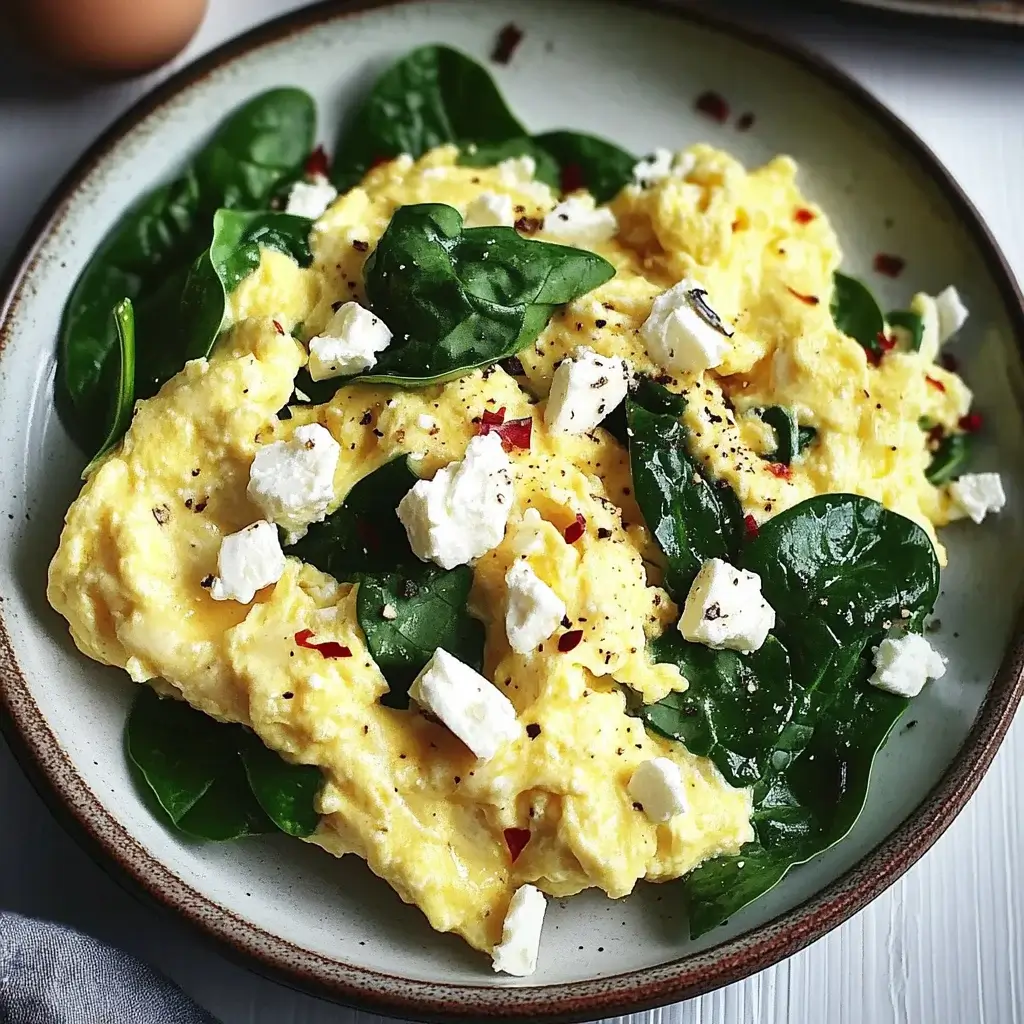 Spinach and Feta Scrambled Eggs: A Quick, Healthy Delight!