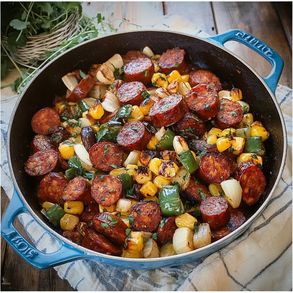 Summer Sausage Skillet with Andouille Sausage: A Flavorful Delight!