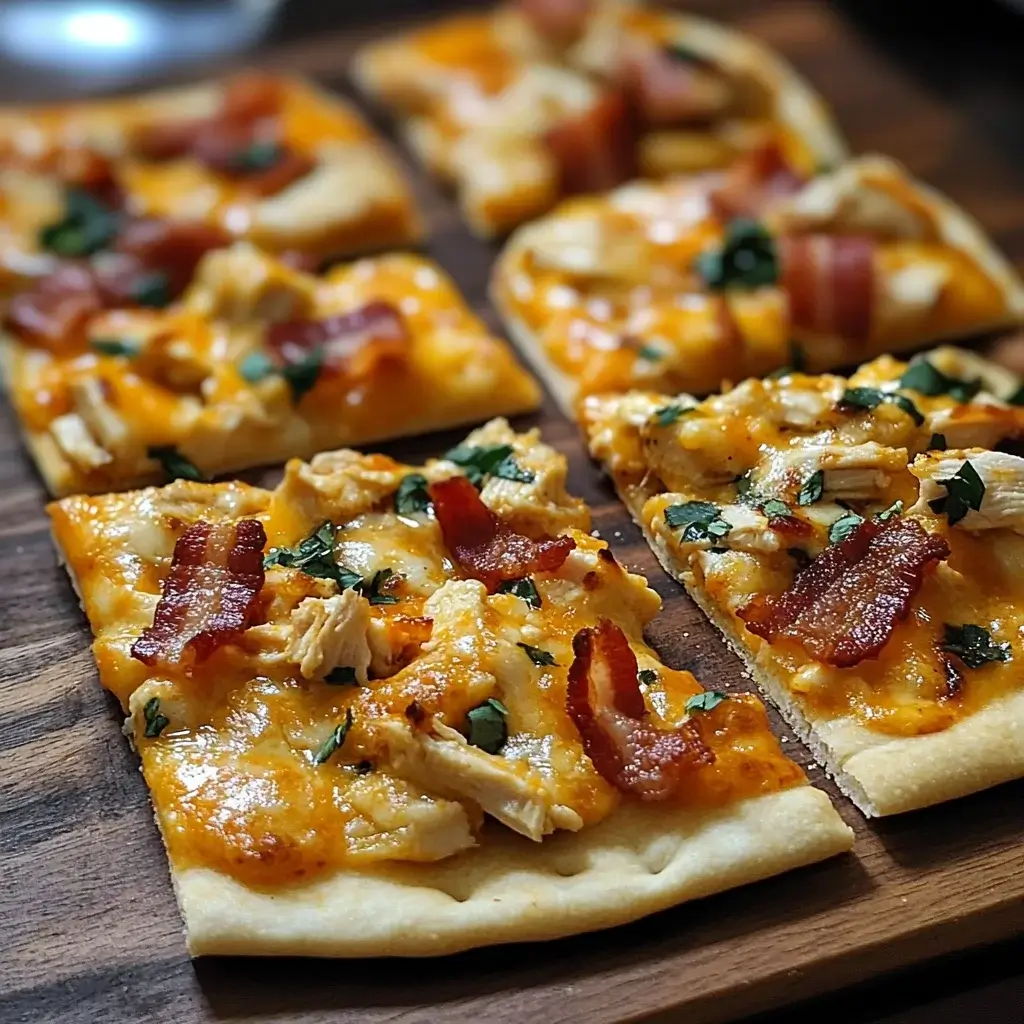 Buffalo Chicken Flatbread with Bacon: A Tasty Delight!
