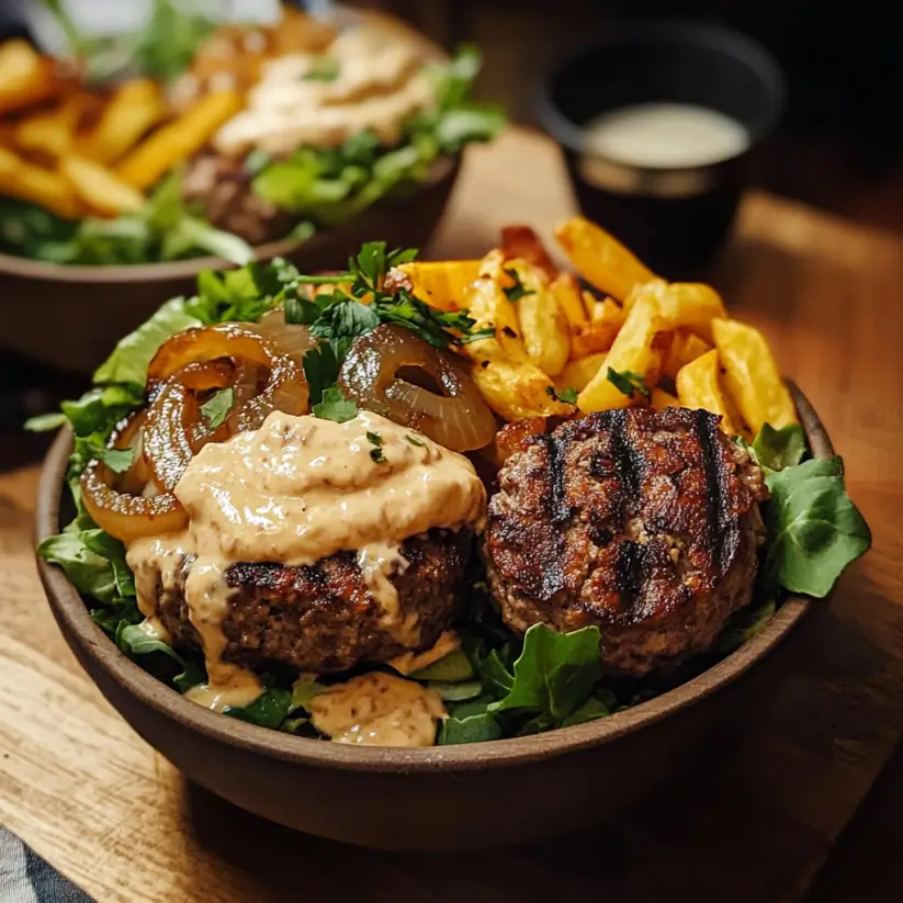 Burger Bowls with Caramelized Onion Aioli: A Flavorful Twist!
