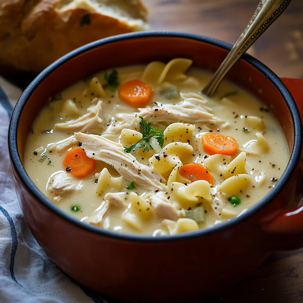 Creamy Chicken Noodle Soup: A Cozy Comfort Dish!