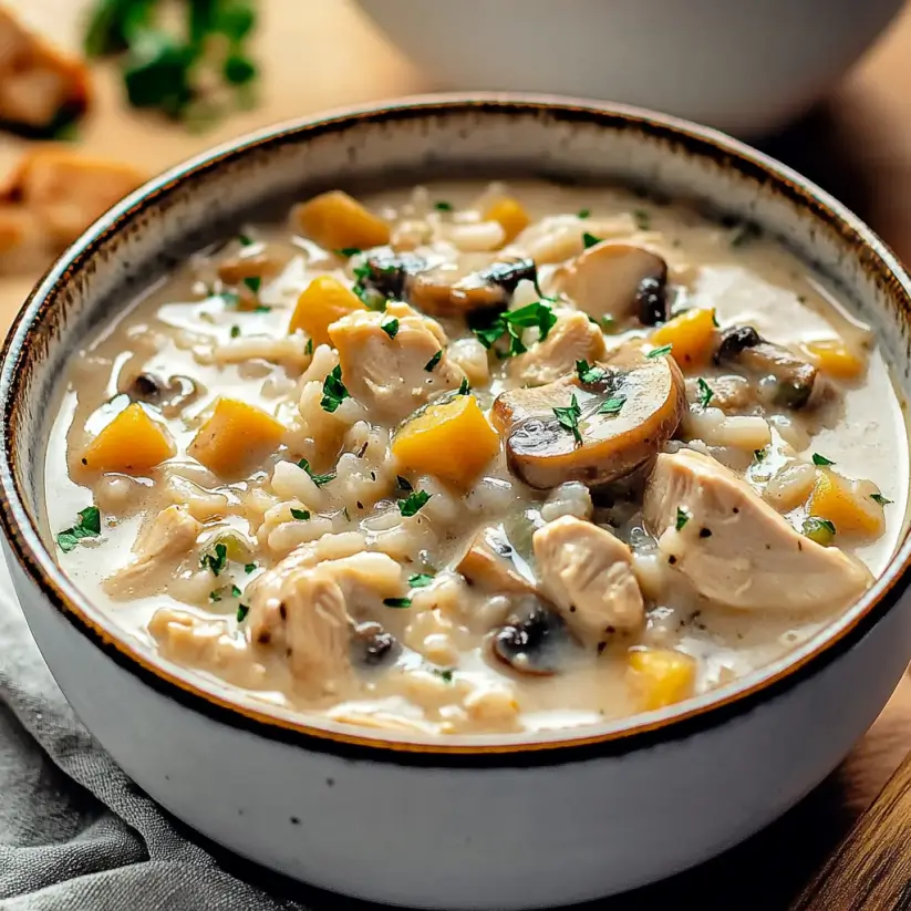 Creamy Mushroom Chicken Rice Soup: A Comforting Recipe!