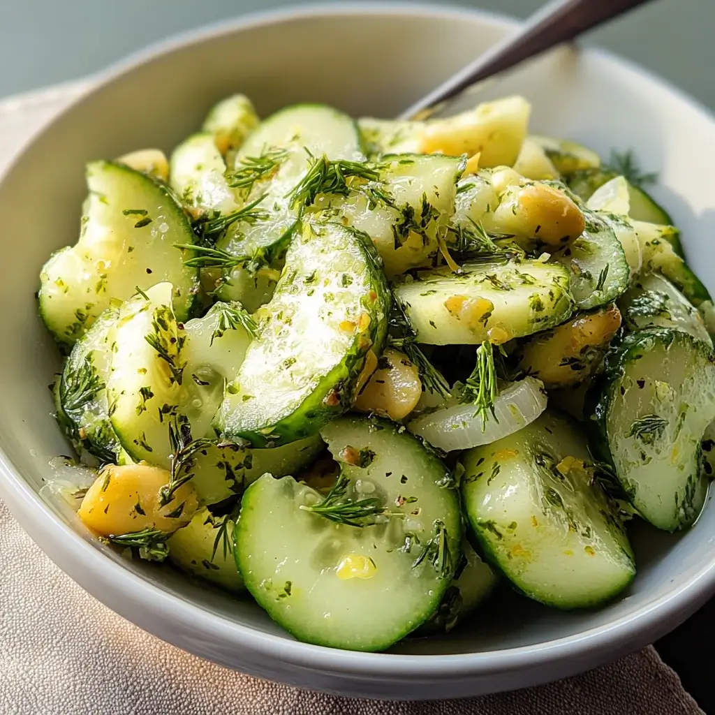 Lemon Herb Smashed Cucumber Salad: Refreshing & Easy!