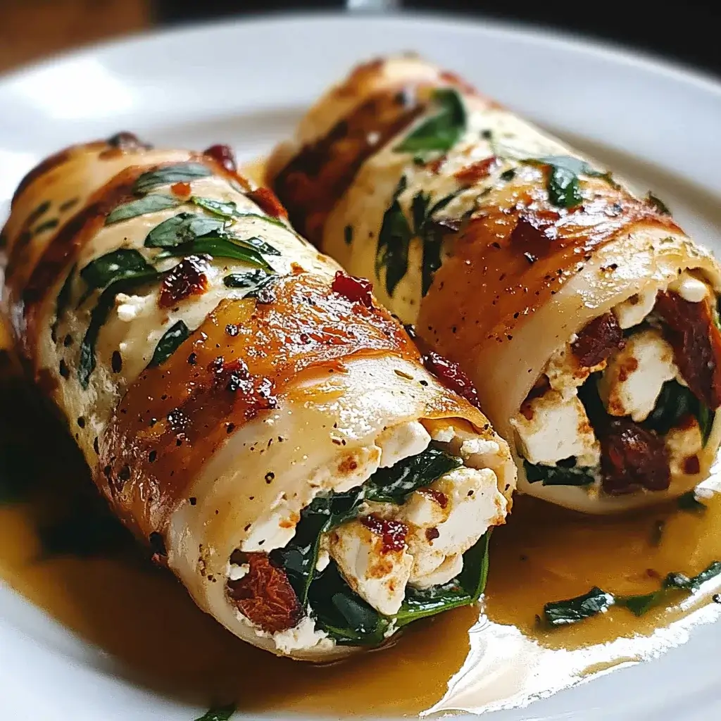 Rolled-Up Chicken with Feta, Spinach, and Sun-Dried Tomatoes is a must-try!