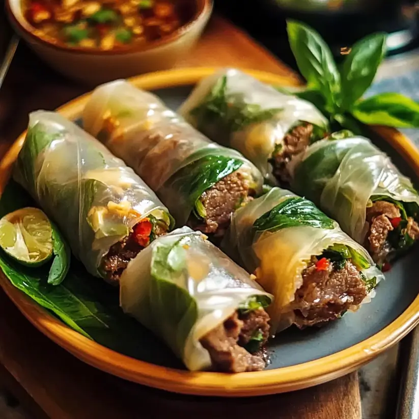 Thai Basil Beef Rolls: A Flavorful, Easy Recipe!