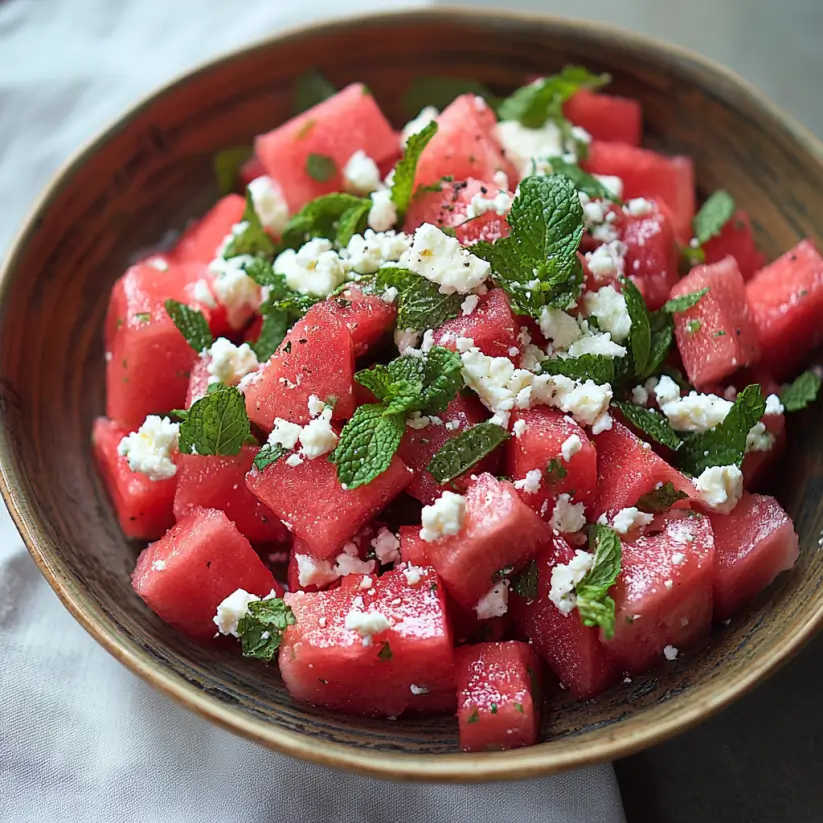 Watermelon Mint Feta Salad: Refreshing Summer Delight!