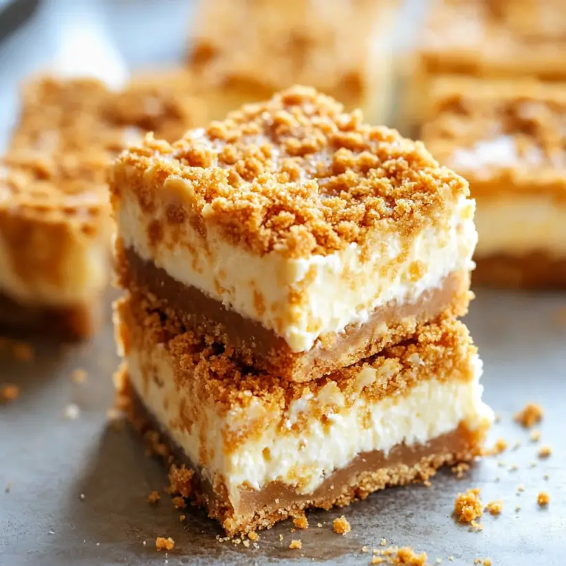 Butterscotch Graham Cracker Cheesecake Bars are a must-try!