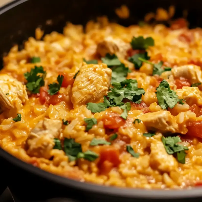 One-Pot Queso Chicken and Rice: Easy Meal Magic Awaits!