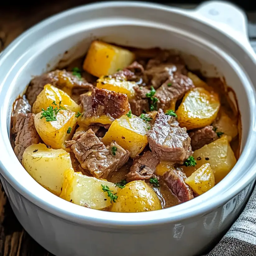 Slow Cooker Steak and Cheddar Potato Casserole: A Hearty Delight!