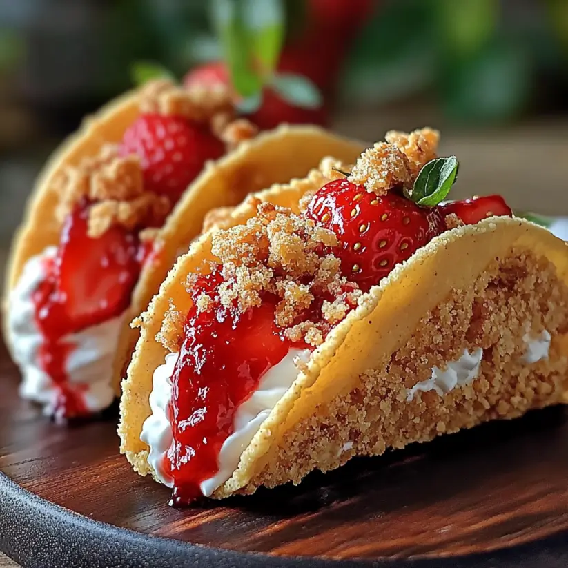 Strawberry Crunch Cheesecake Tacos: A Sweet Delight!