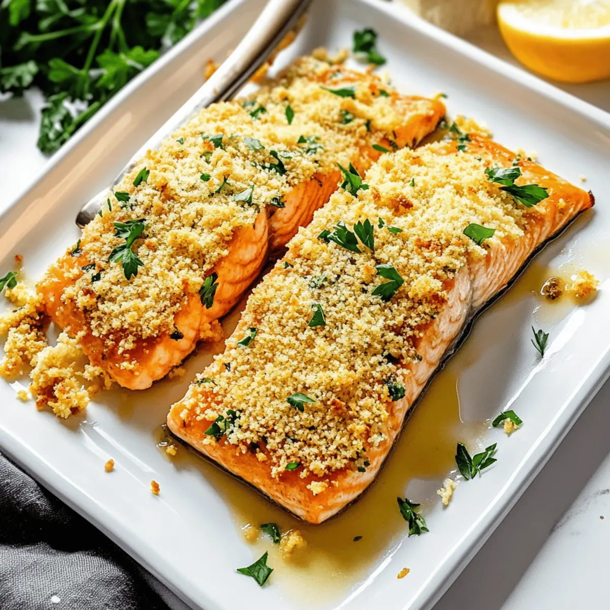 Savory Honey Mustard Salmon with Crunchy Panko Delight