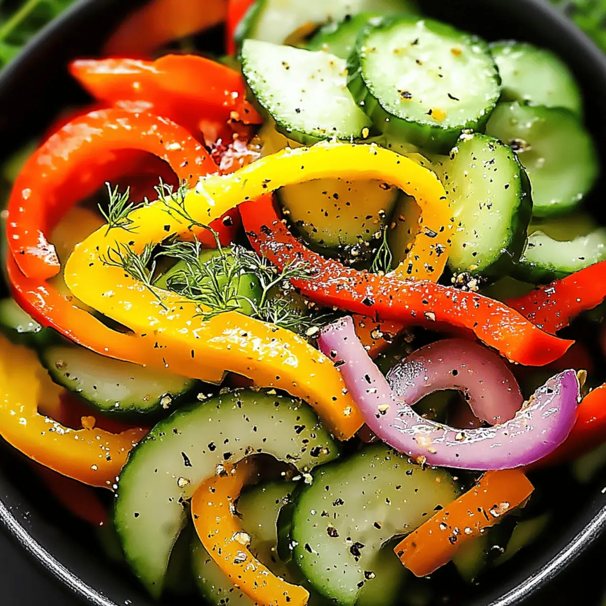 Crisp Cucumber Sweet Pepper Salad for a Refreshing Bite
