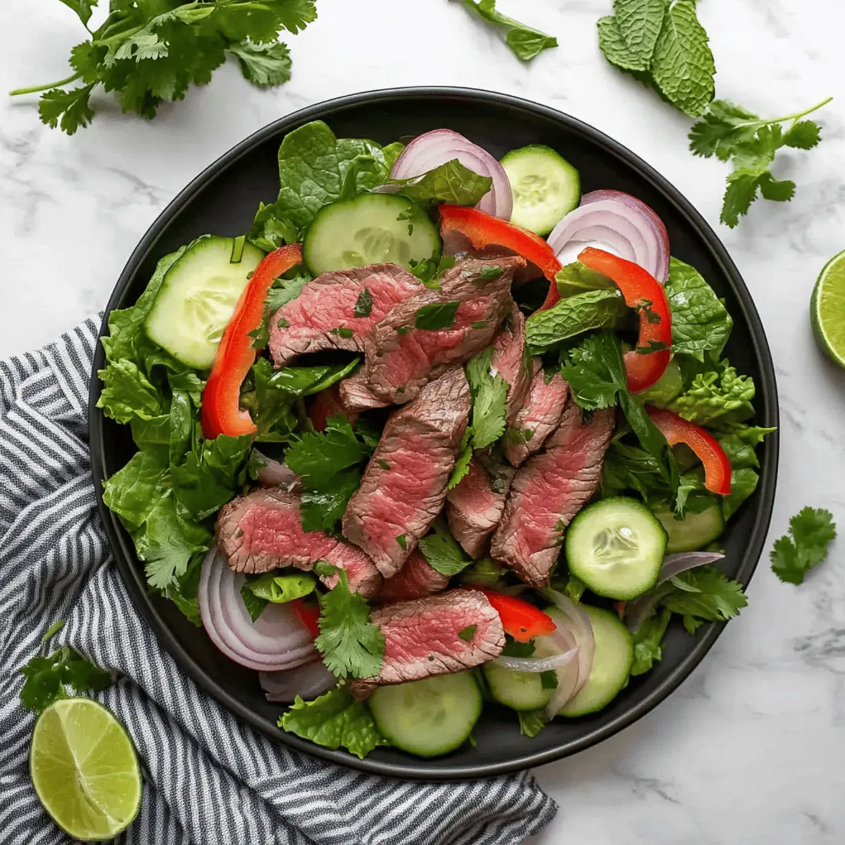 Keto Thai Beef Salad That Bursts with Flavorful Freshness