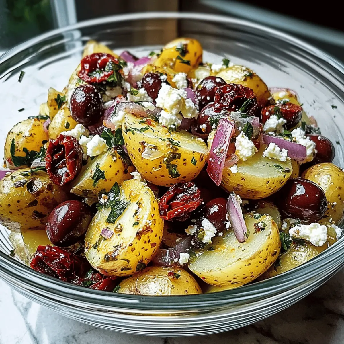 Savory Greek Potato Salad with a Mediterranean Twist