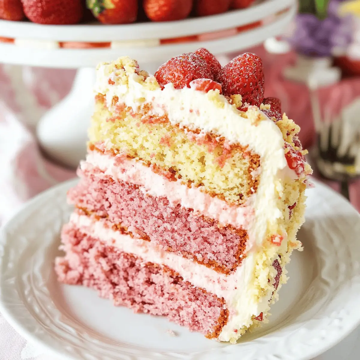Irresistibly Moist Strawberry Crunchy Layer Cake Recipe