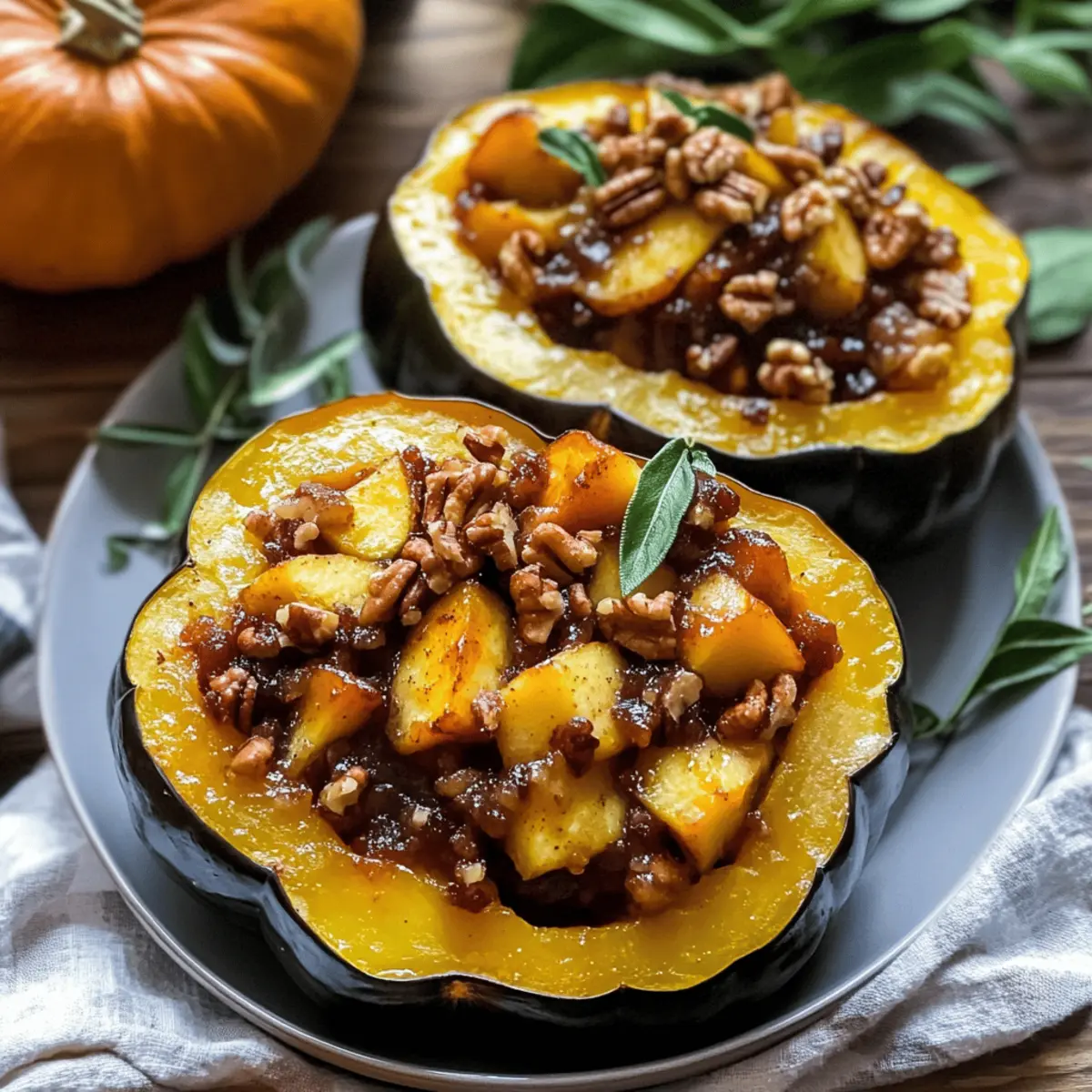 Cozy Up with Apple Stuffed Acorn Squash This Fall