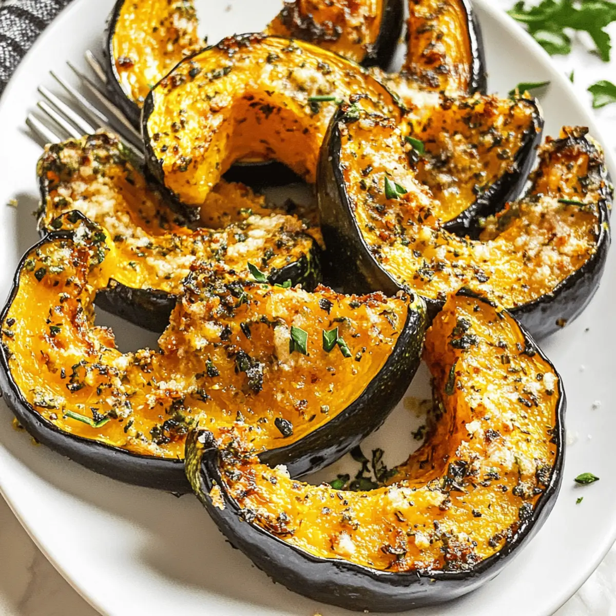 Parmesan Herb Roasted Acorn Squash That’s Pure Comfort