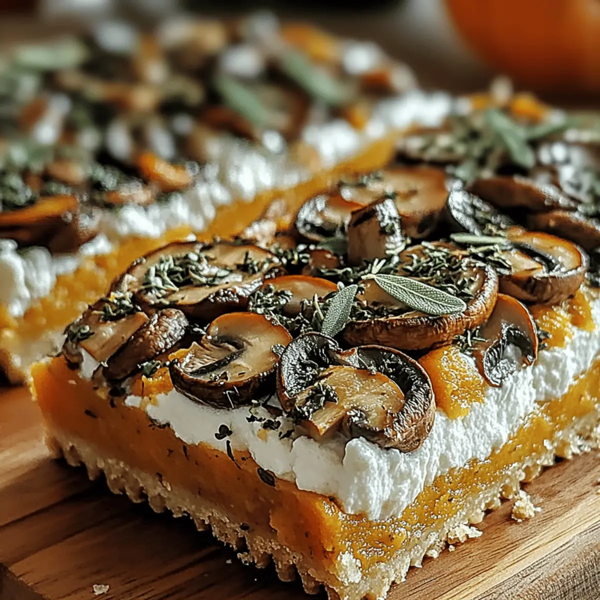 Savory Pumpkin Sage & Mushroom Tart for Cozy Autumn Nights