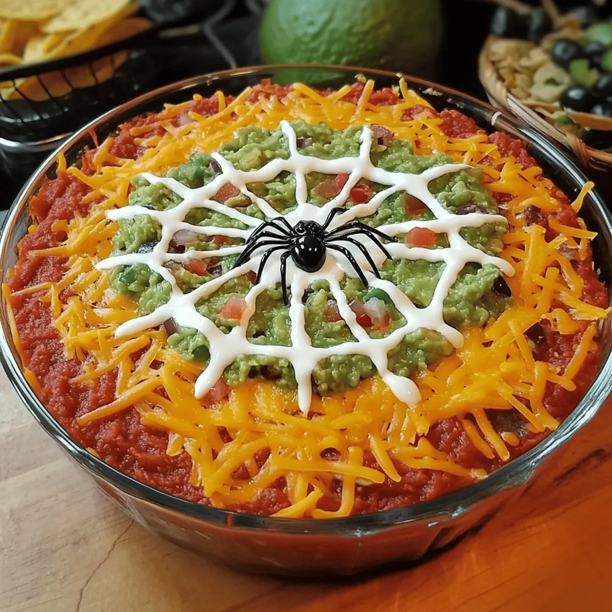 Spooky Spider Web Taco Dip: Perfect for Your Halloween Party