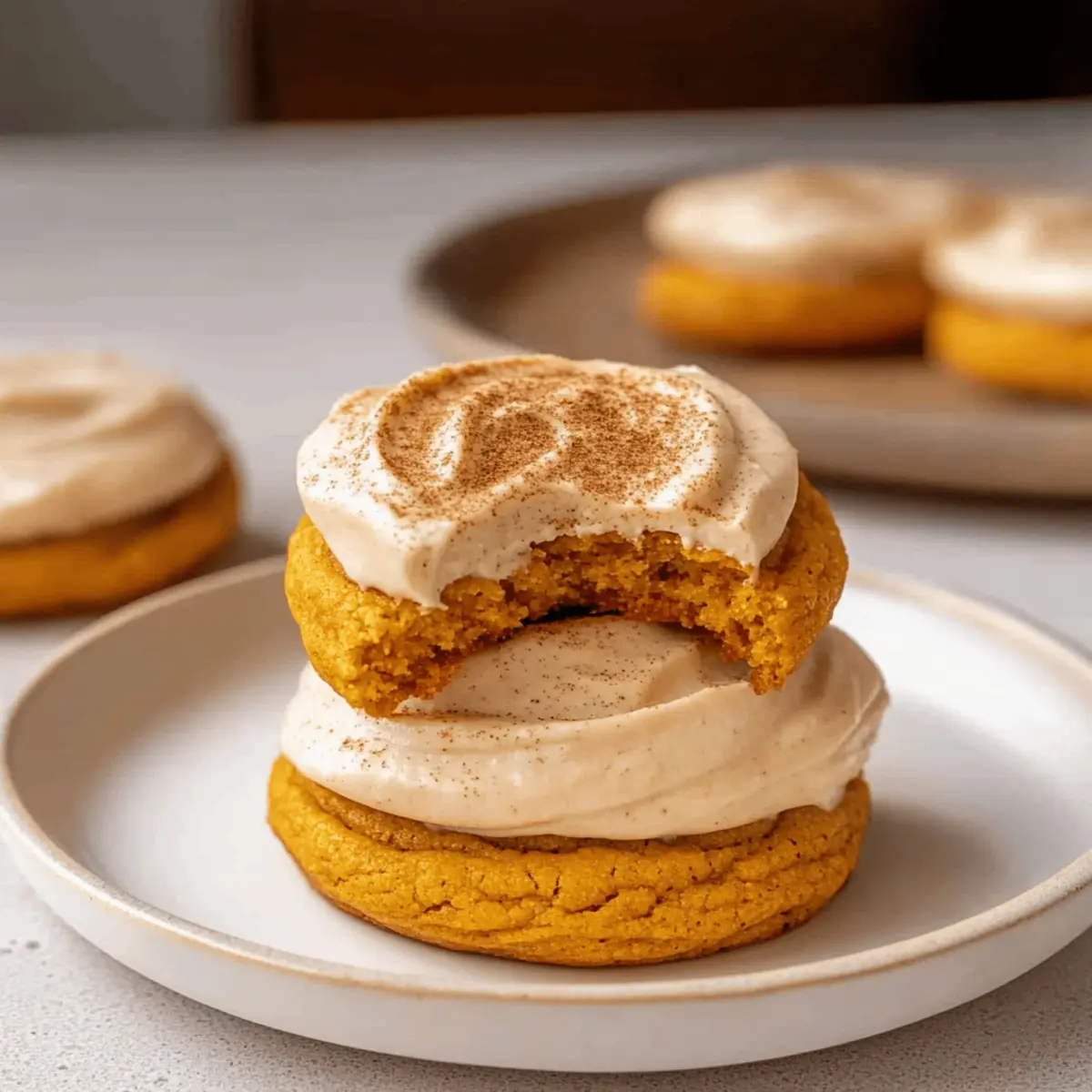 Soft Pumpkin Cookies with Cream Cheese Frosting Bliss