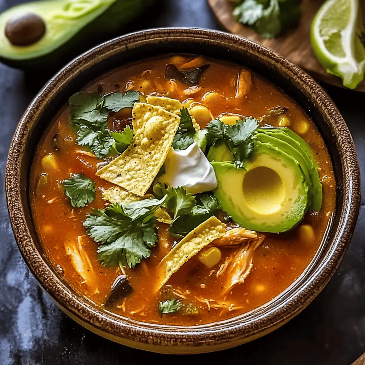 Savory Poblano Chicken Tortilla Soup for Cozy Nights