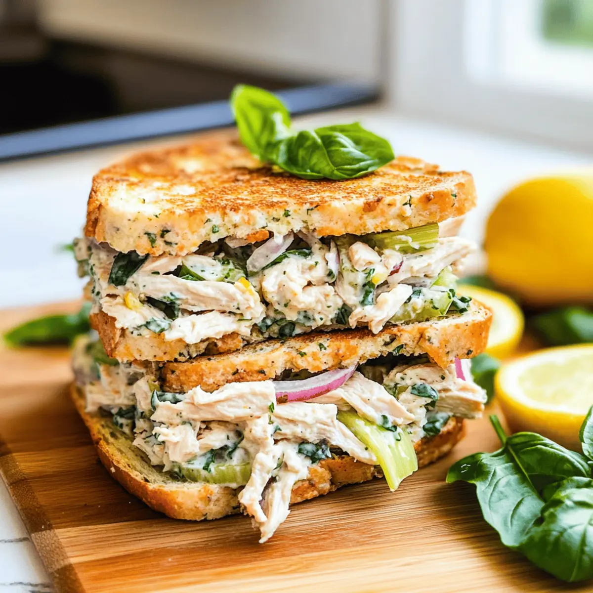 Zesty Lemon Basil Chicken Salad in Just 15 Minutes