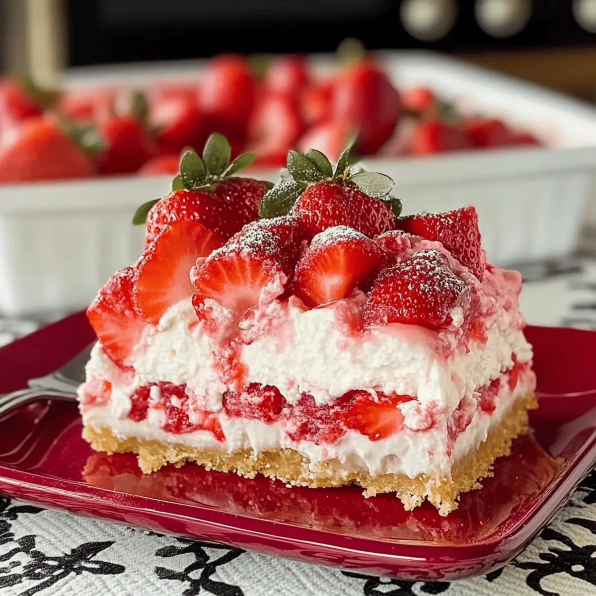 Easy No-Bake Strawberry Cheesecake Lasagna for Summer Bliss