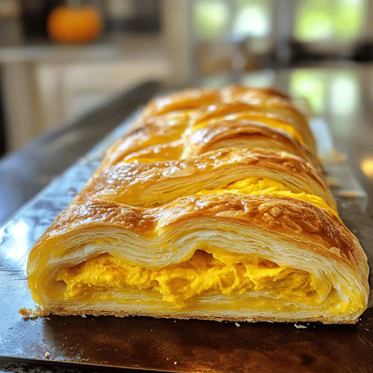 Pumpkin Cream Cheese Breakfast Braid for Cozy Fall Mornings