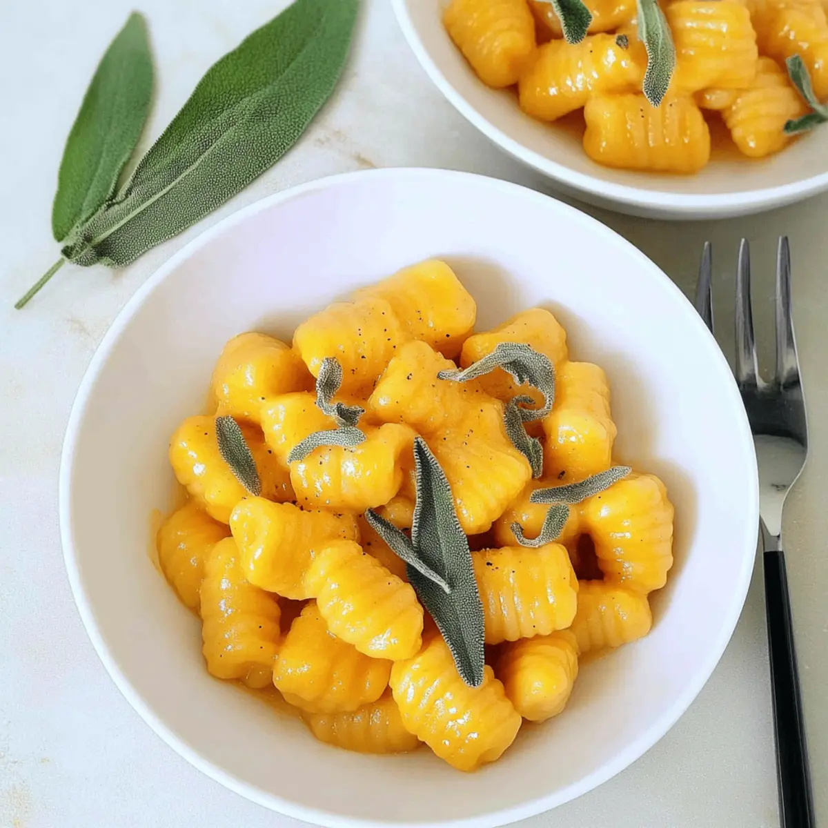 Homemade Pumpkin Gnocchi with Creamy Vegan Sage Butter