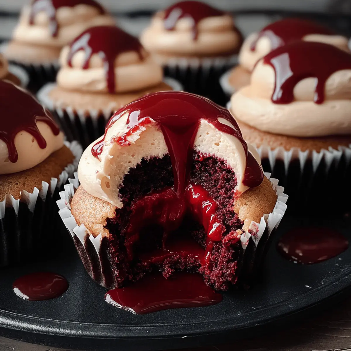 Deliciously Spooky Vampire Bite Halloween Cupcakes Recipe