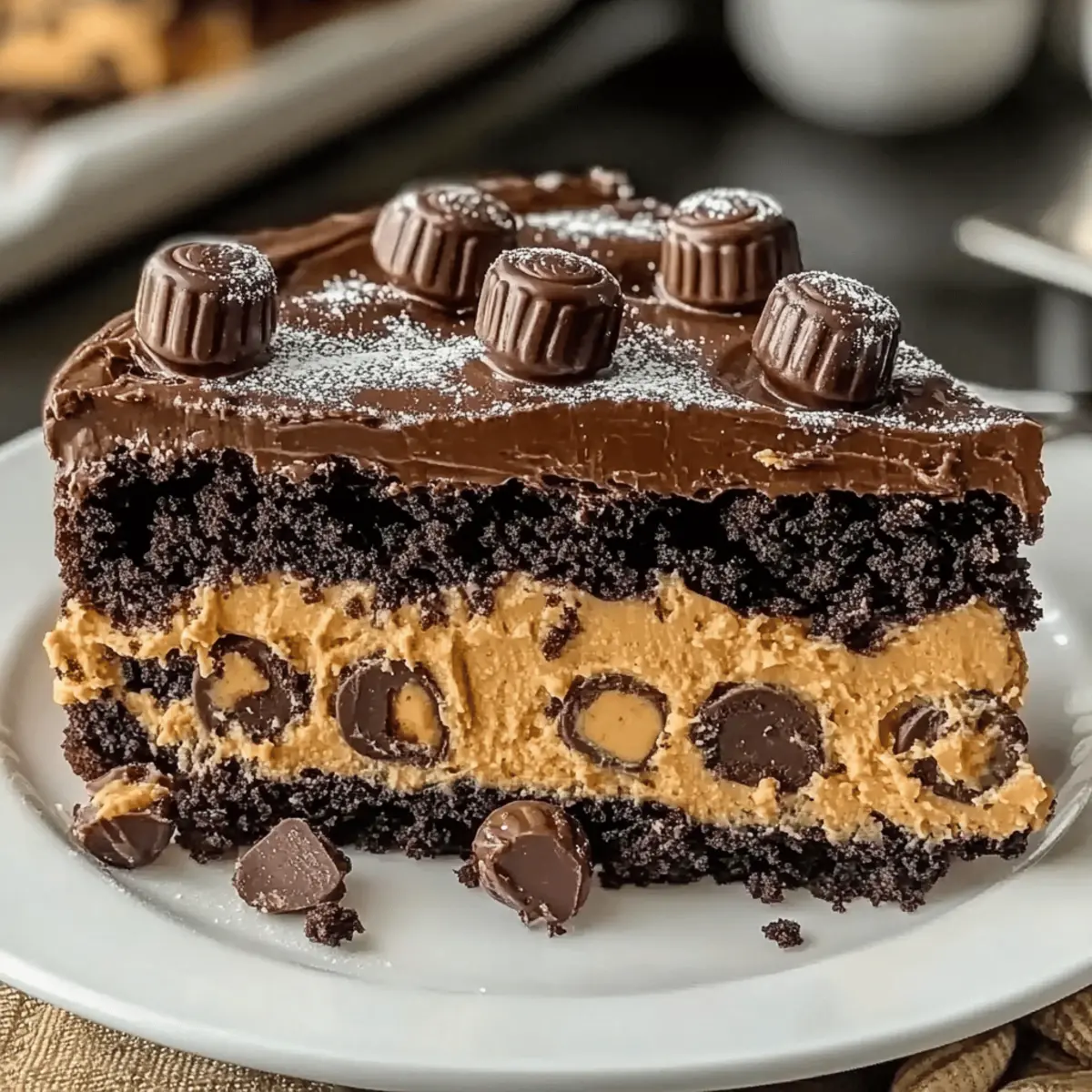 Indulge in Reese’s Peanut Butter Earthquake Cake Bliss