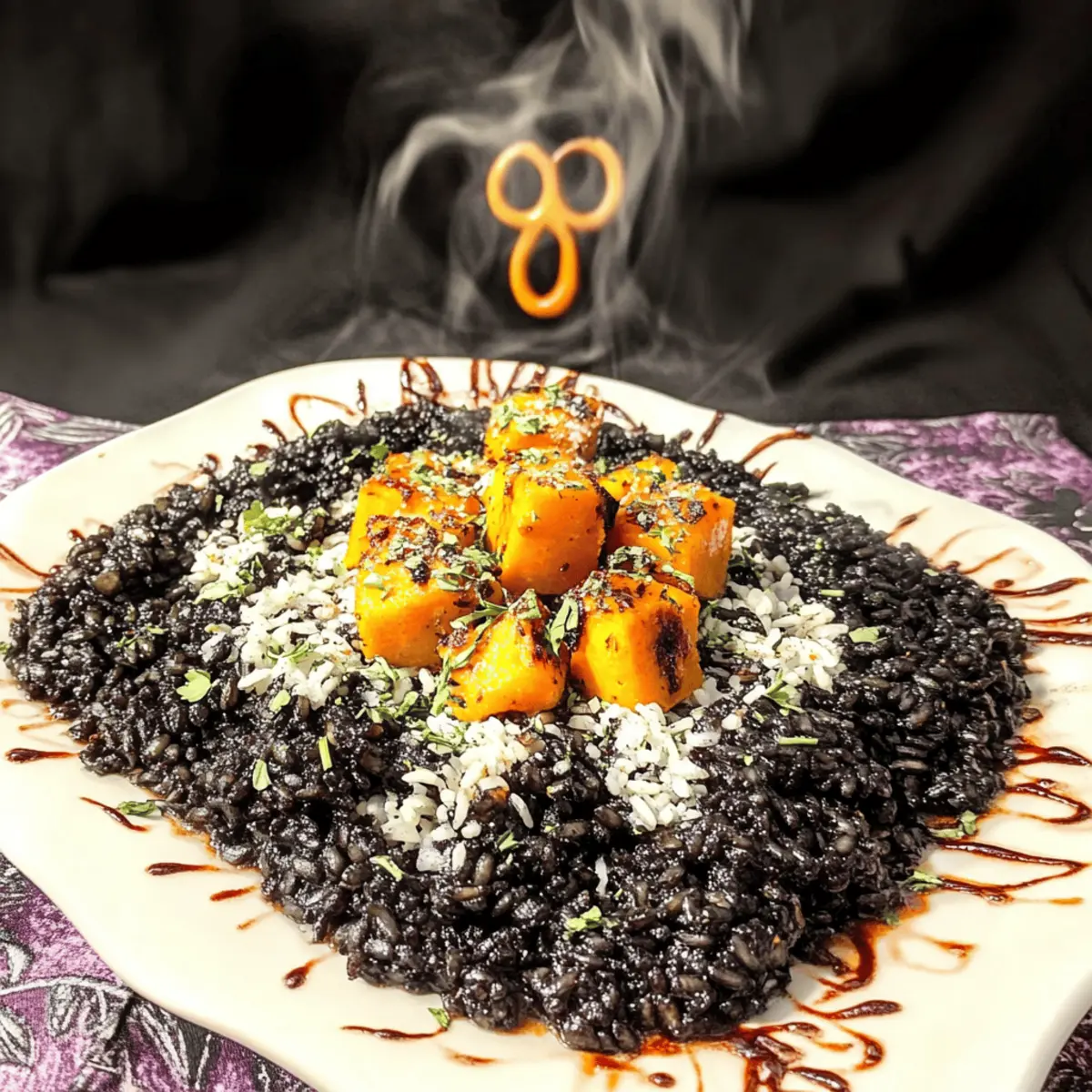 Delicious Black Rice Risotto with Butternut Squash Delight
