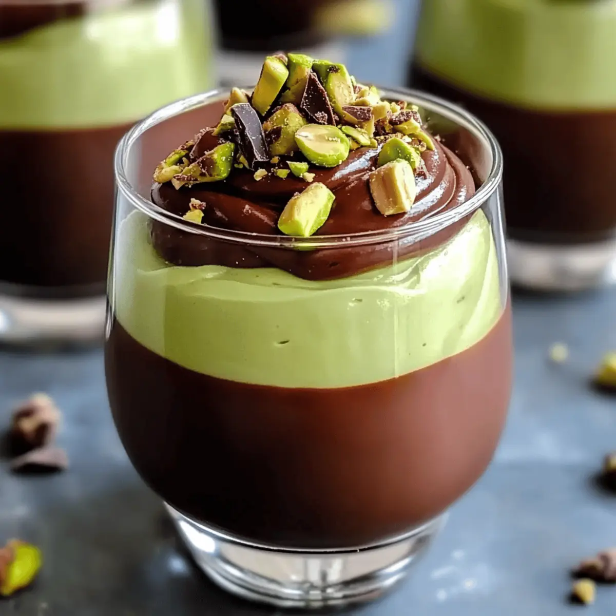 Indulgent Pistachio Mousse with Chocolate Ganache Delight