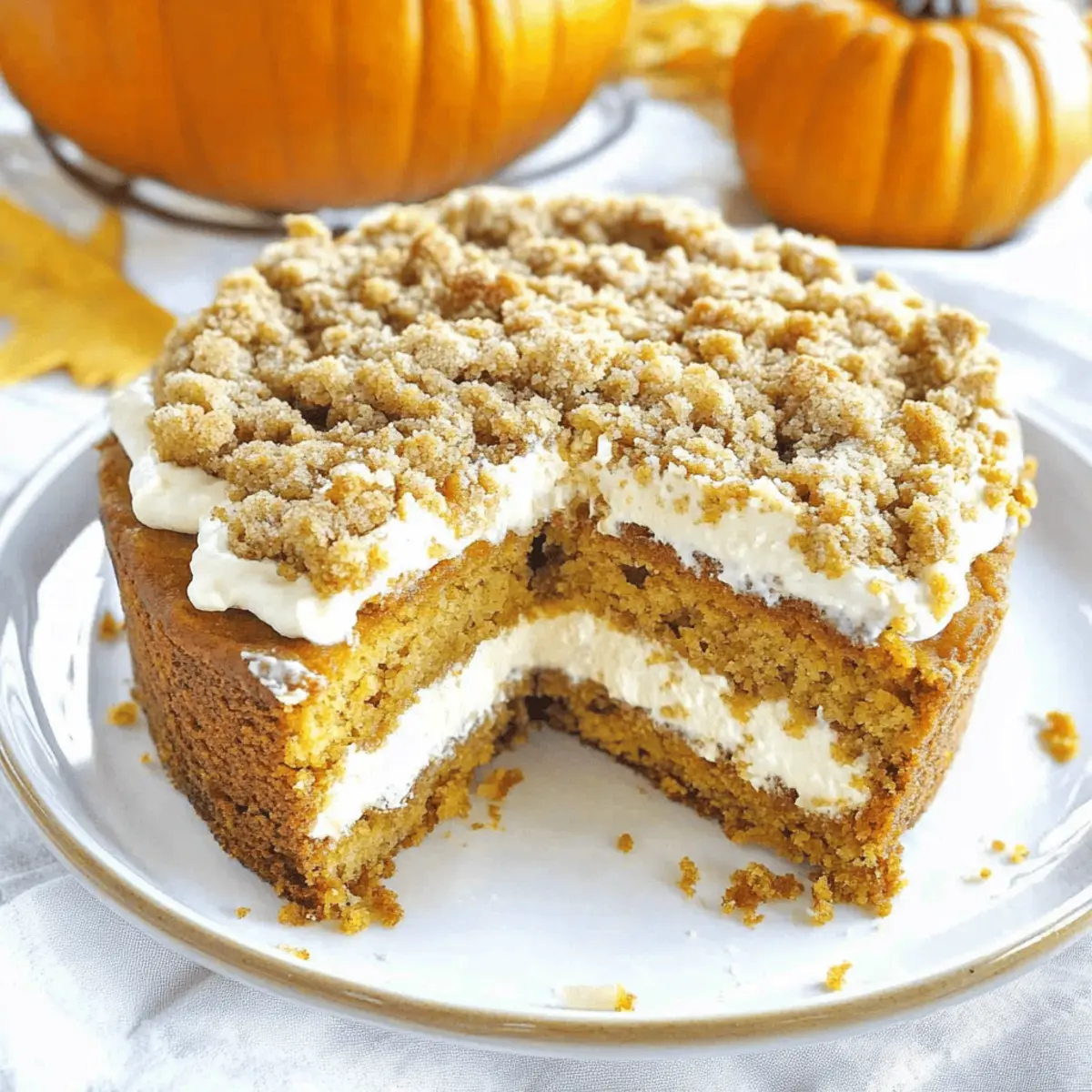 Irresistibly Moist Pumpkin Coffee Cake with Creamy Filling