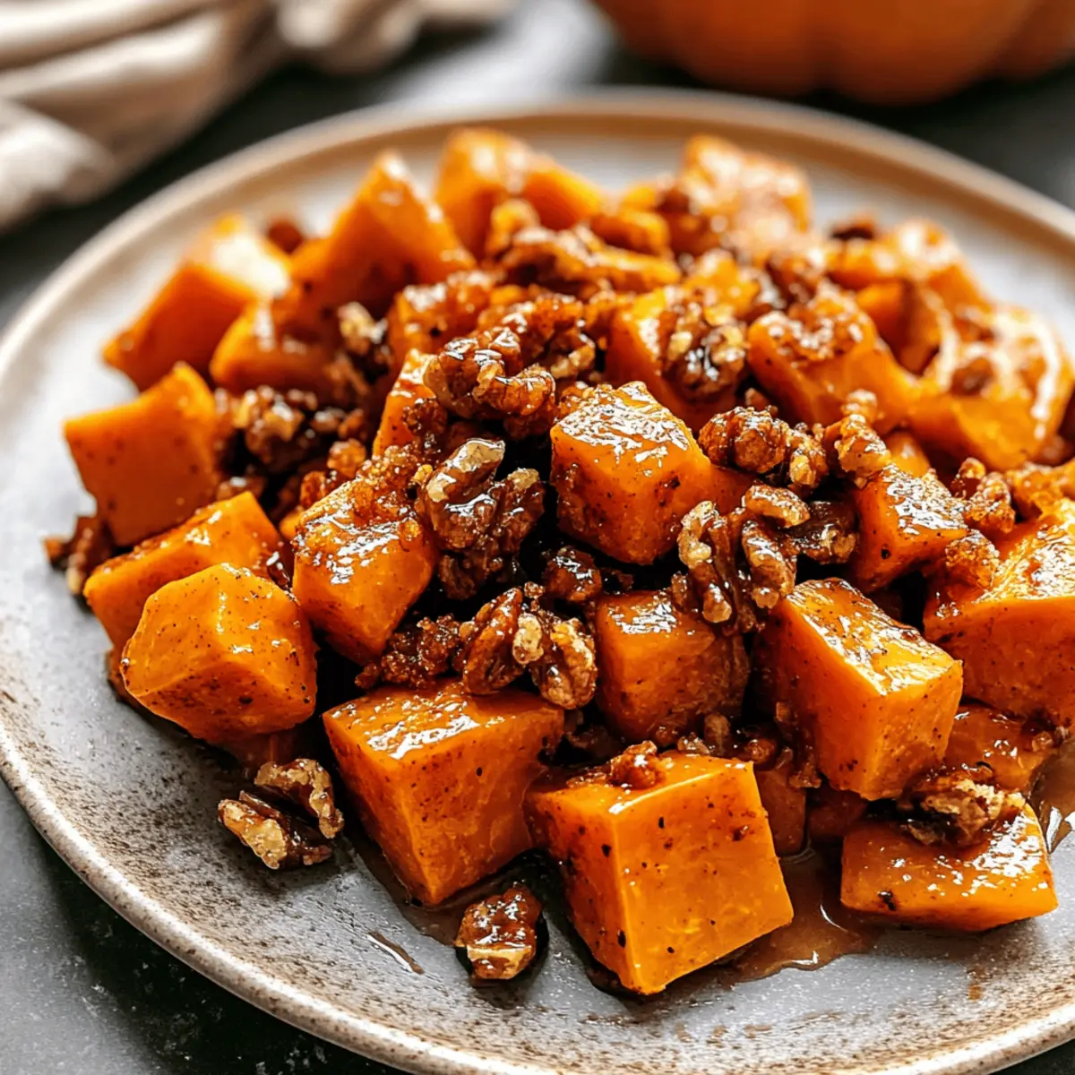 Roasted Butternut Squash with Maple-Candied Walnuts Delight