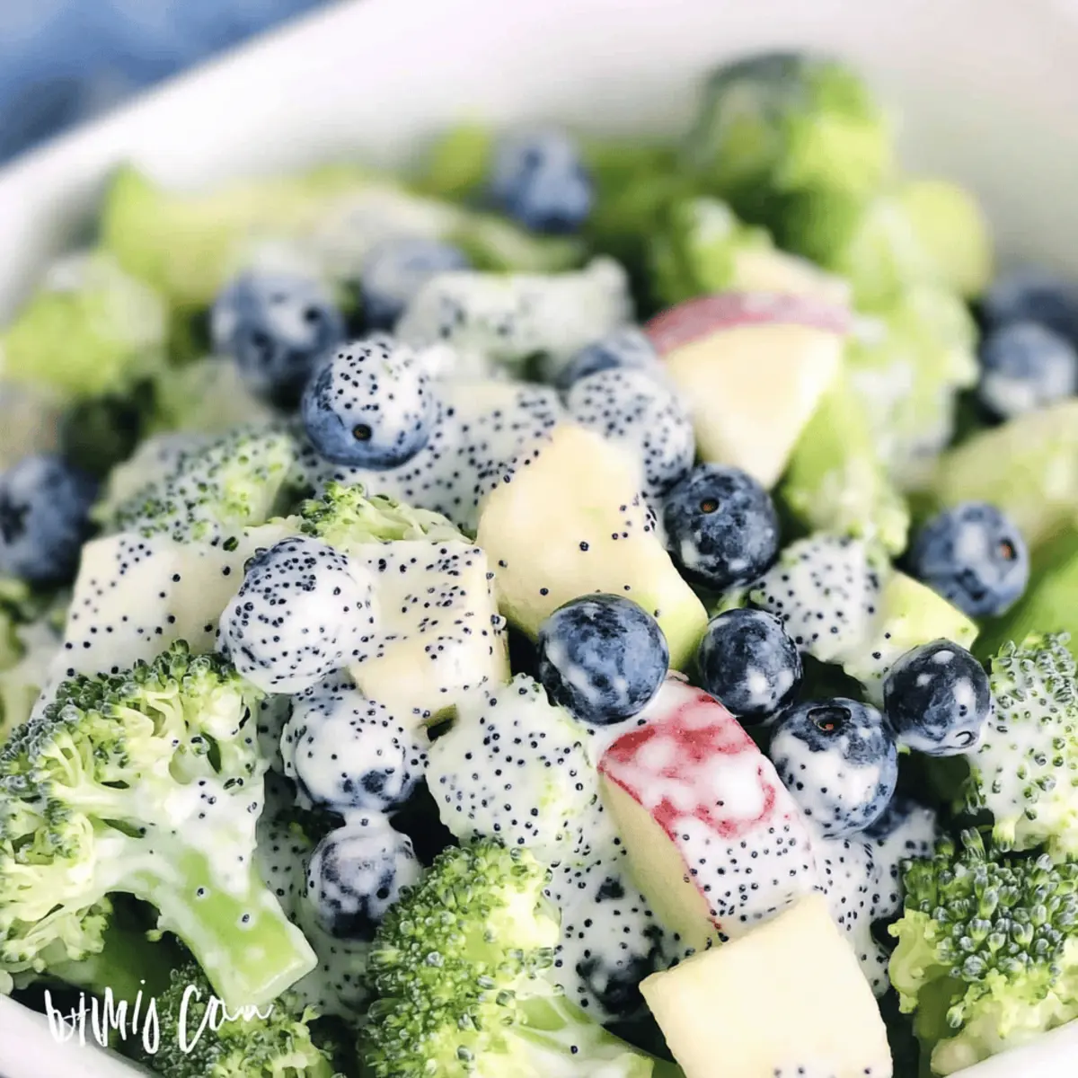 Skinny Broccoli Salad with Poppy Seed Dressing Bliss