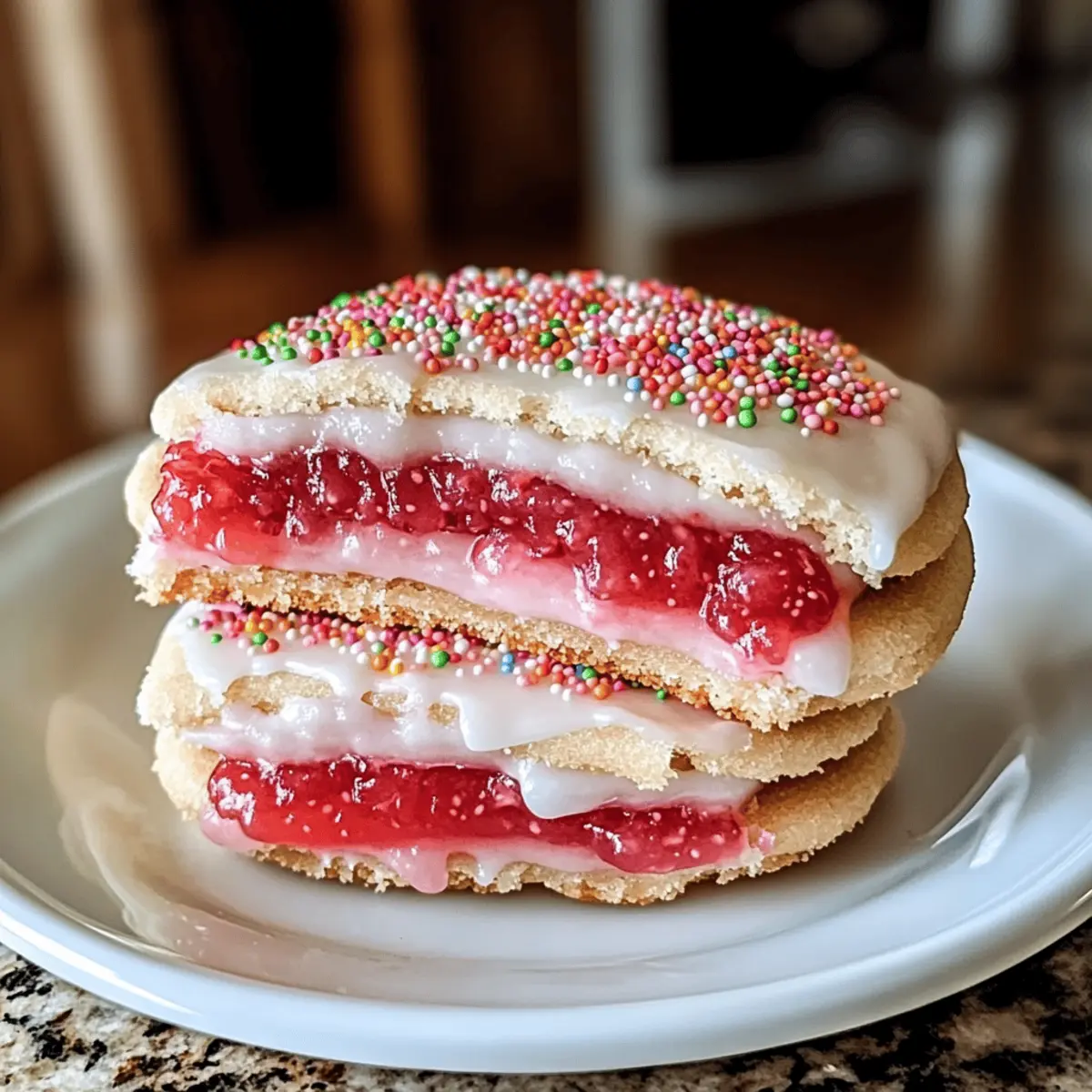 Sweet Strawberry Pop Tart Sugar Cookies for Nostalgic Cravings