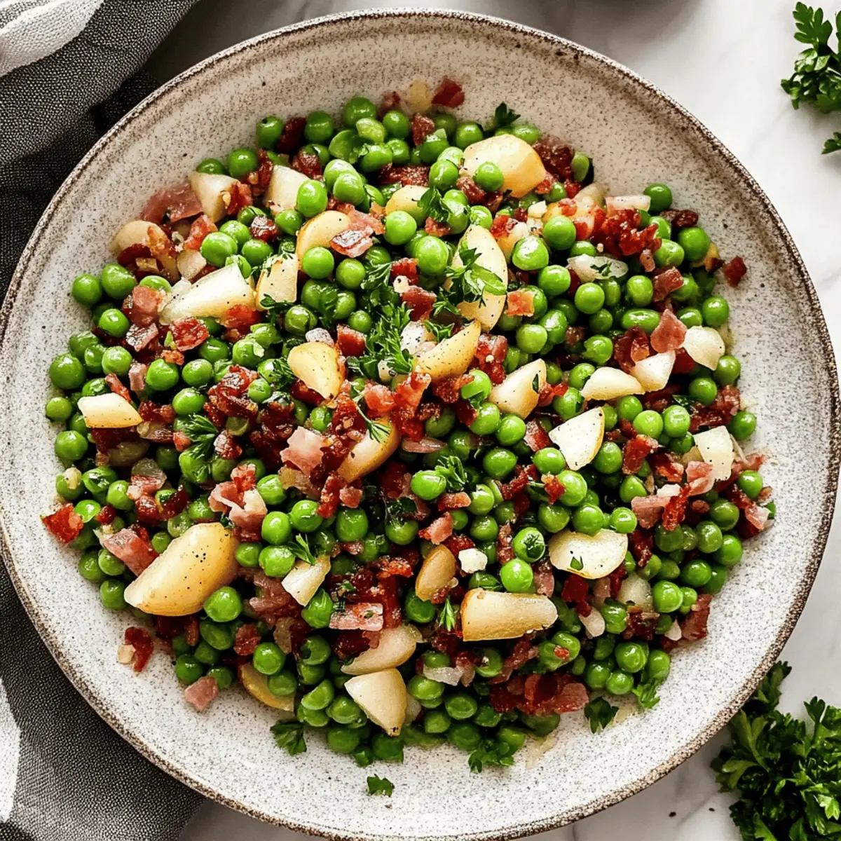 Savory Thanksgiving Peas Recipe with Crispy Pancetta Delight