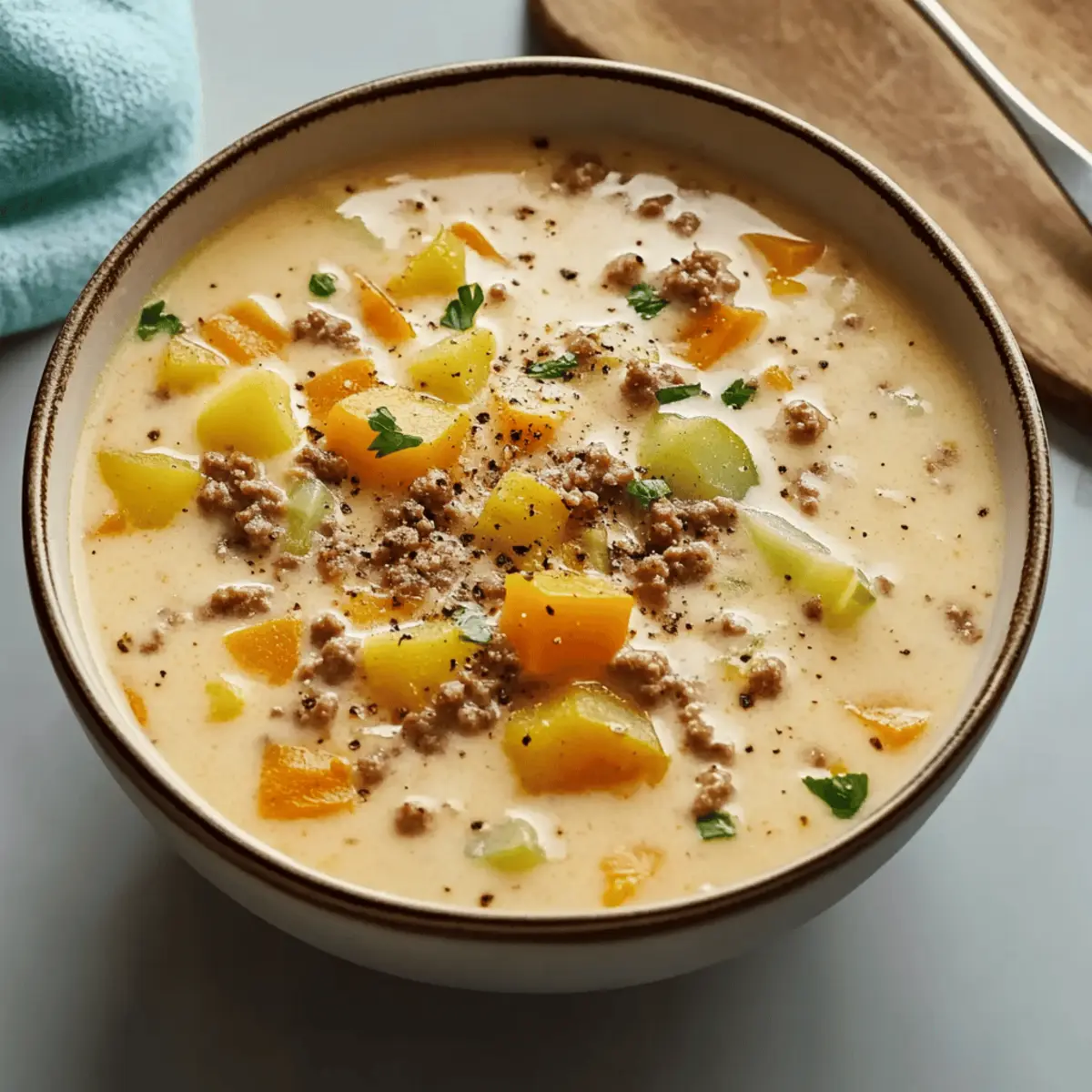 Ultimate Cheeseburger Soup for Cozy Comfort Food Nights