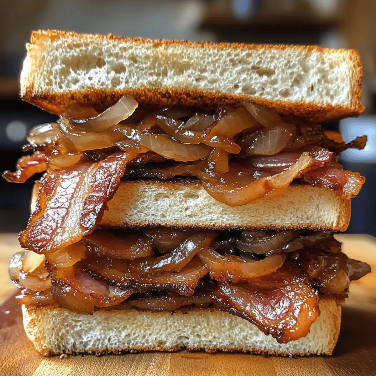 Bacon Sandwich with Caramelized Onions for Ultimate Comfort