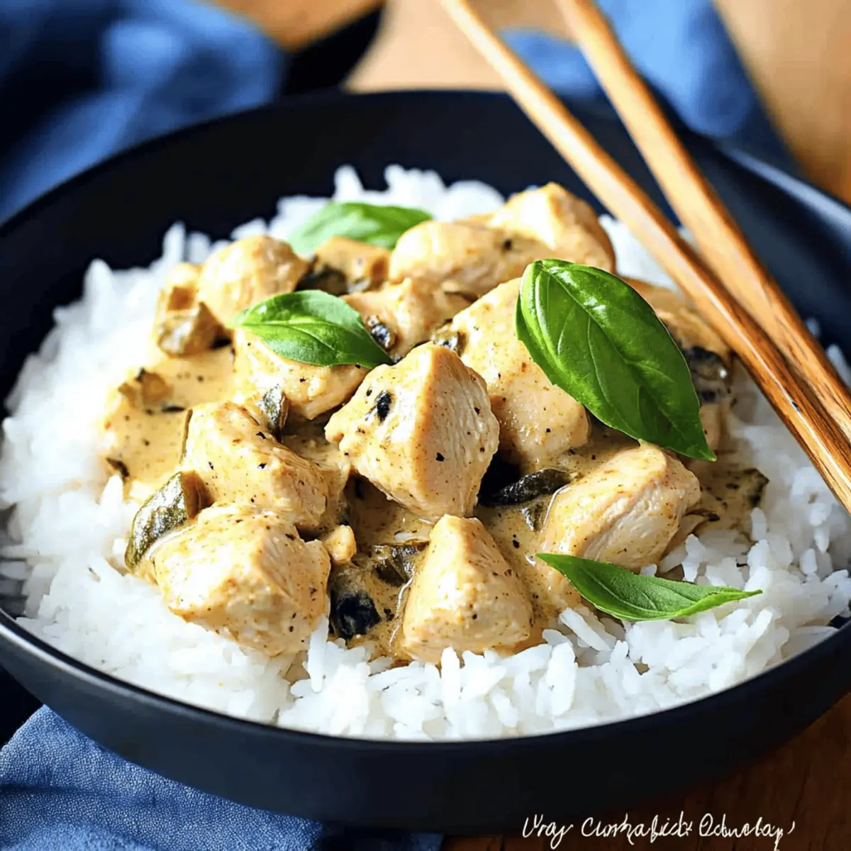 Basil Chicken with Coconut Curry Sauce for a Cozy Dinner
