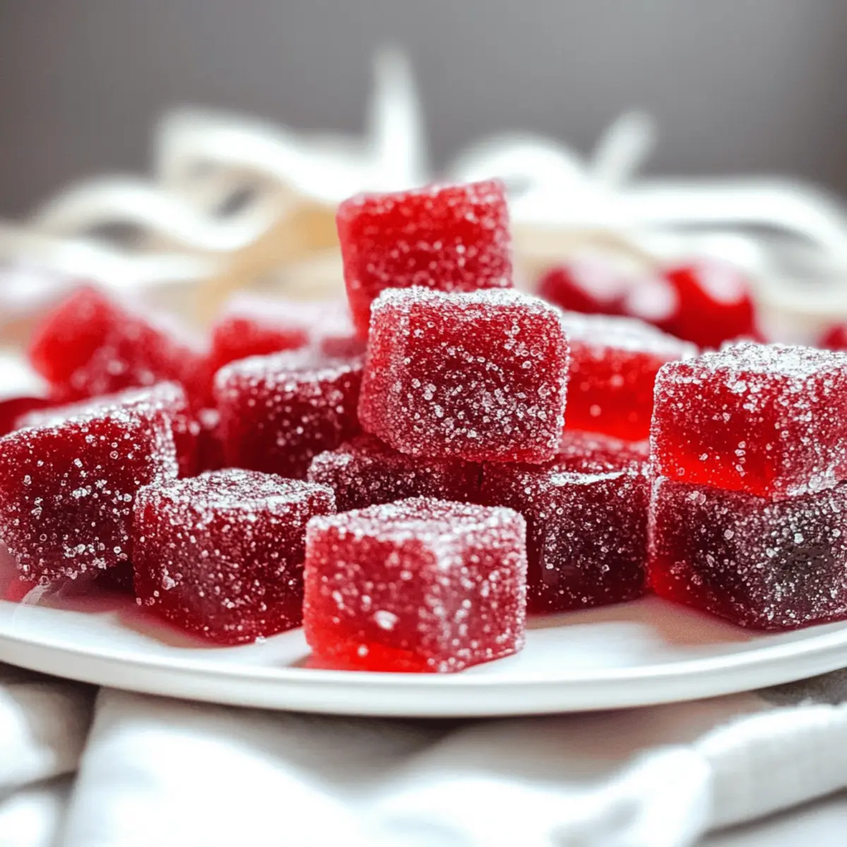 Festive Cranberry Jelly Candies for Delicious Holiday Gifting