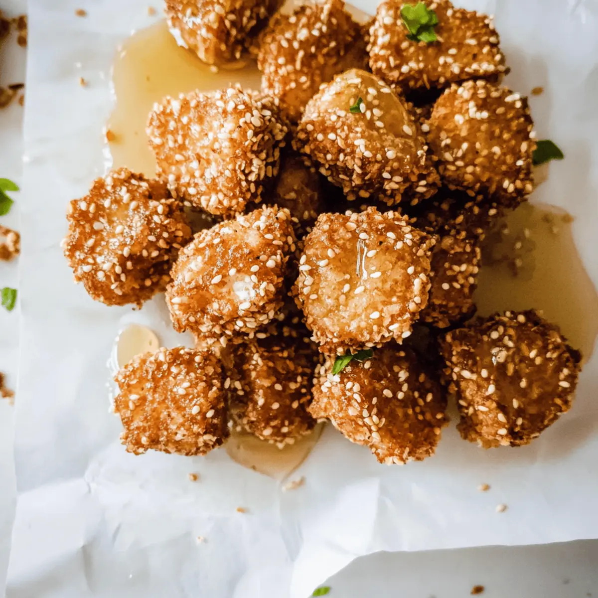Fried Feta With Honey And Sesame: A Sweet Savory Delight