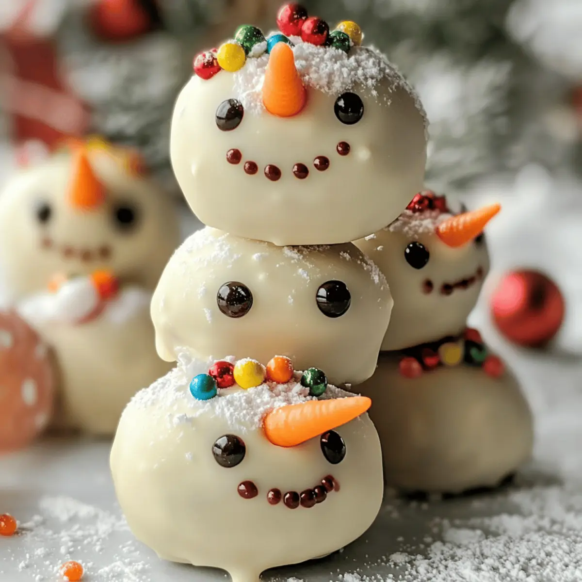 Delicious No-Bake Snowman Truffles for a Festive Treat